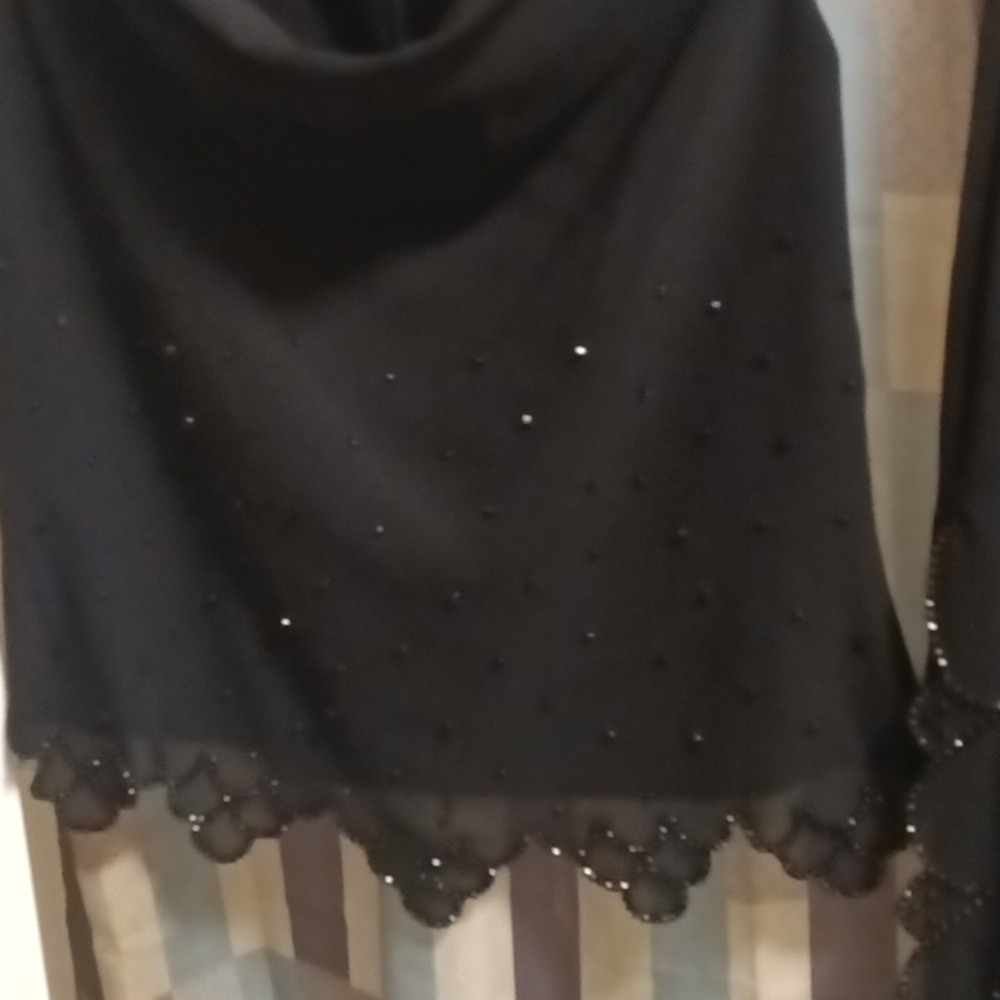 FINAL PRICE J. R. NITES BY CALIENDO 2-pc  beaded scalloped blouse/maxi skirt 6 - Picture 13 of 16